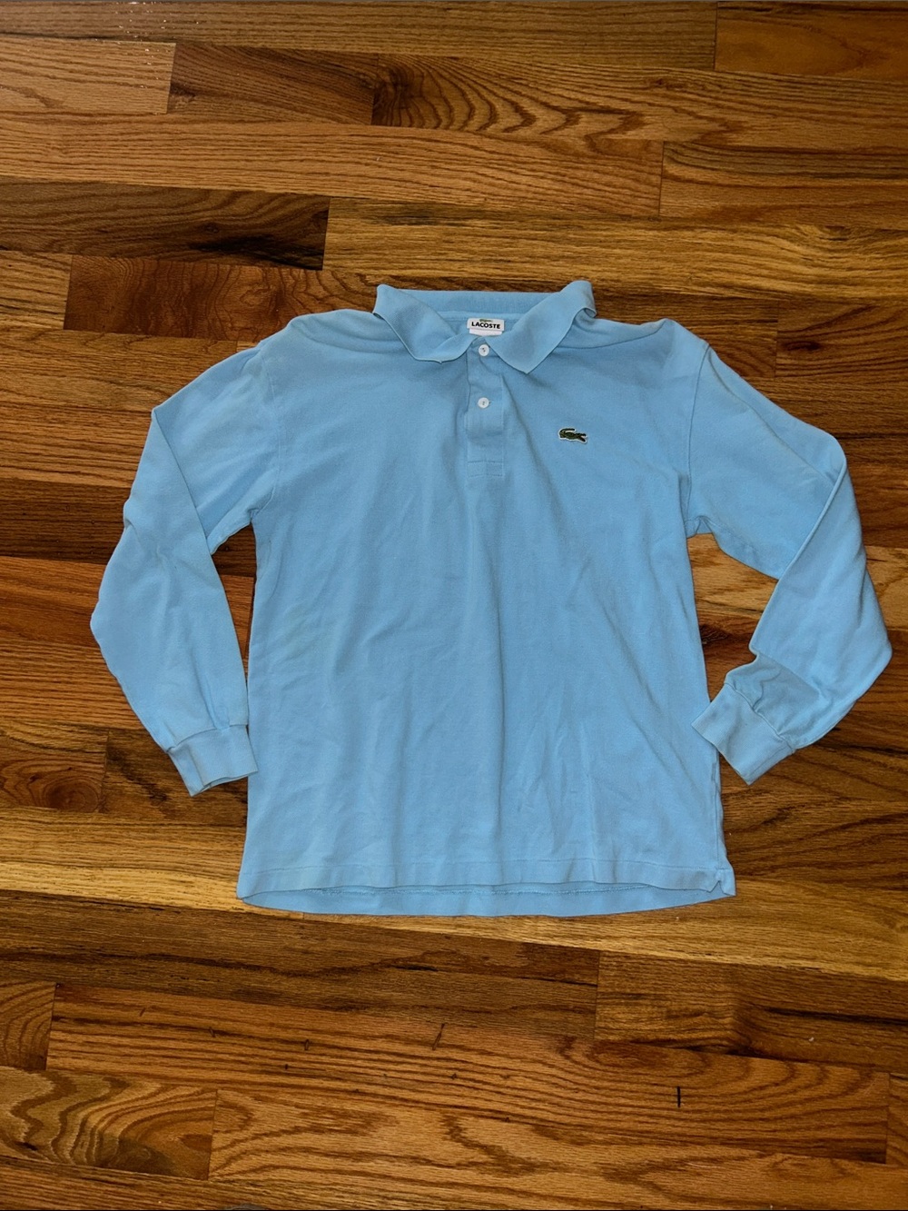 Lacoste Boys Light Blue Long Sleeve Polo Shirt